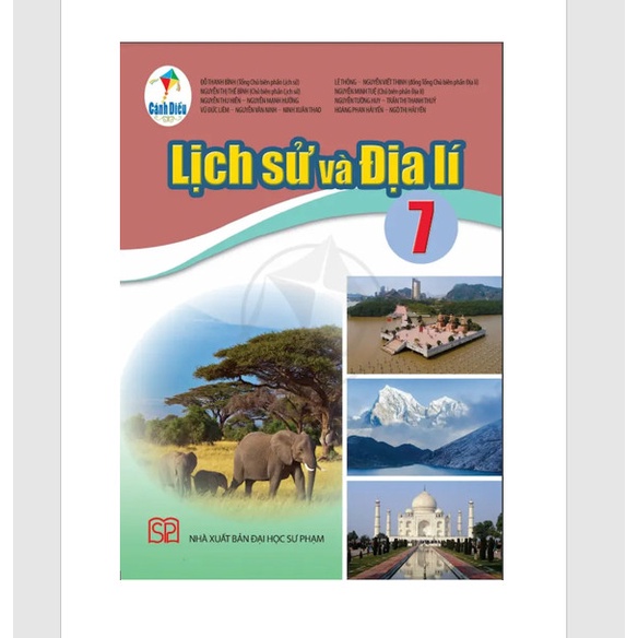 Sách - Lịch Sử &amp; Địa Lí 7 (Cánh Diều) và 2 Tập Giấy Kiểm Tra Kẻ Ngang xanh biển