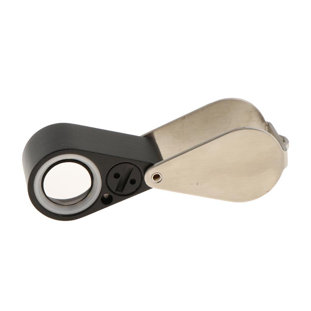 Glass Lens Jewelry  LED Light Magnification  Black 10X