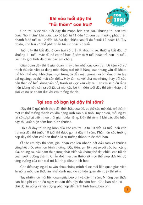 Sách - Cẩm Nang Tuổi Dậy Thì Con Trai - Ndbooks