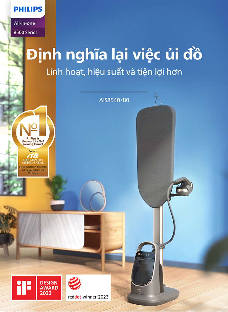 Bàn Ủi Hơi Nước Đứng Philips AIS8540/80 - Hàng Chính Hãng