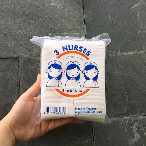 Bông tẩy trang y tế 120 miếng 3 Nurses cotton pads 50gr