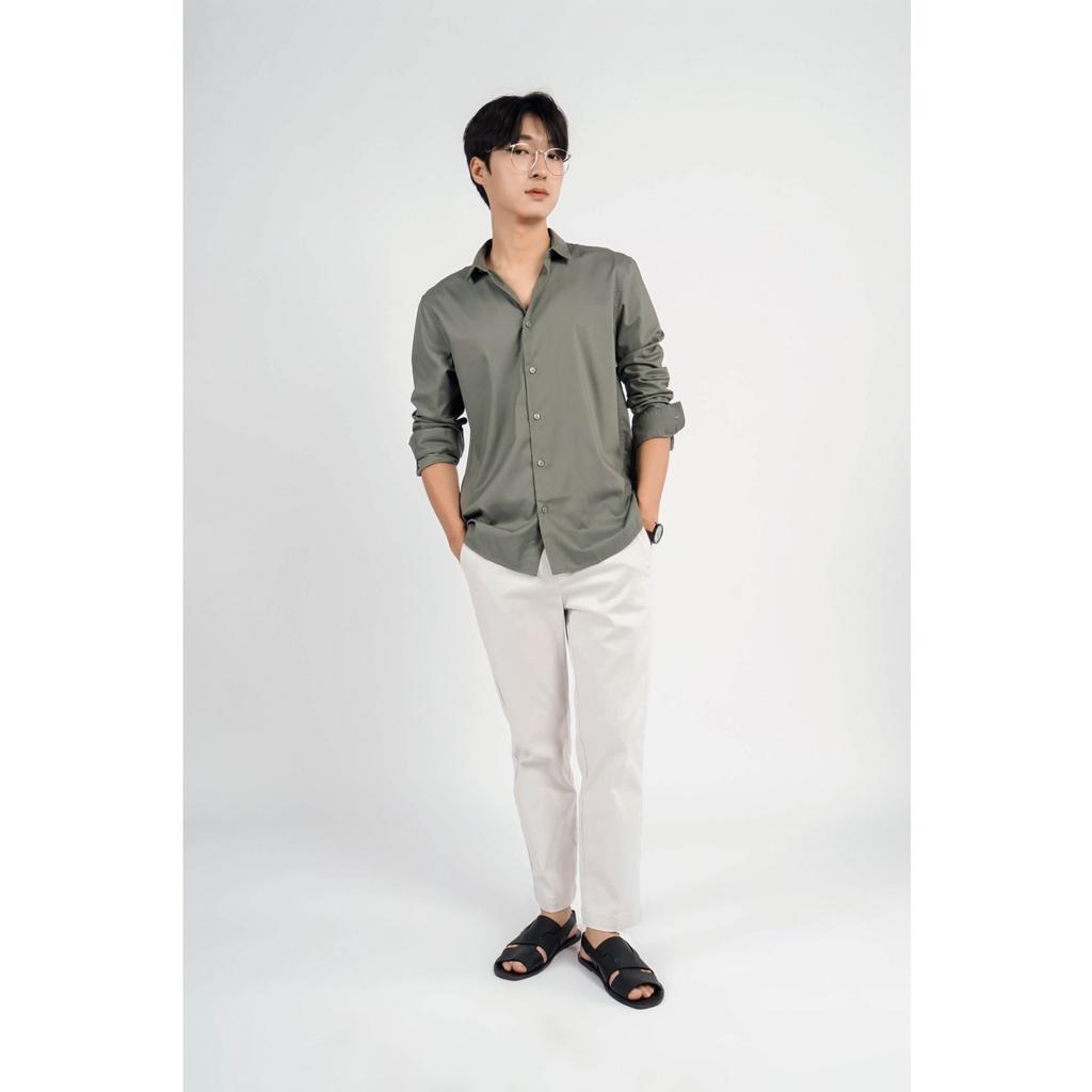 Áo sơ mi nam tay dài vải Bamboo cao cấp form Fitted 10F21SHL018 | LASTORE MENSWEAR
