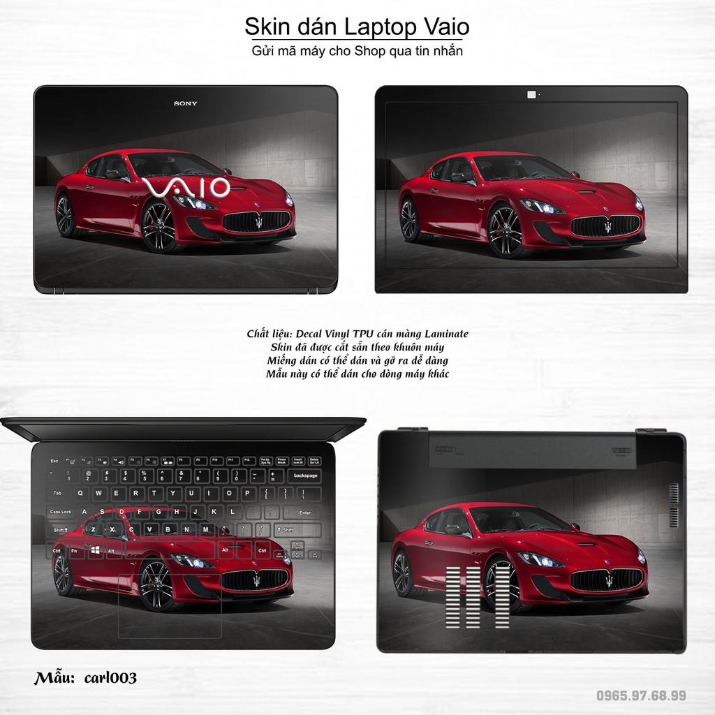 Skin dán Laptop Sony Vaio in hình xe hơi (inbox mã máy cho Shop)