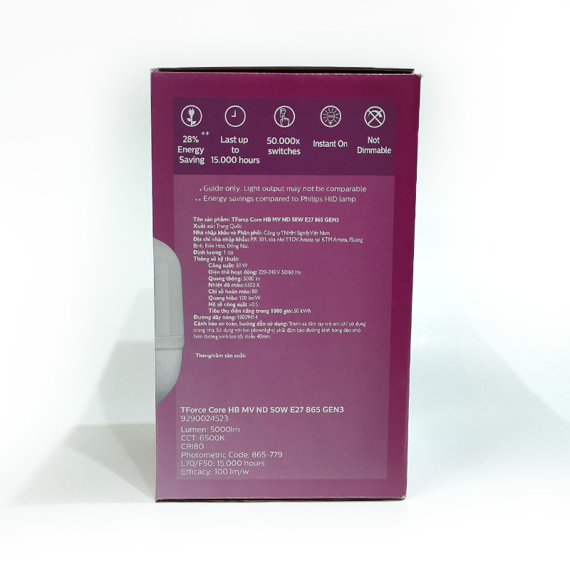 Bóng Led Trụ TForce Core HB MV ND Philips E27 GEN3