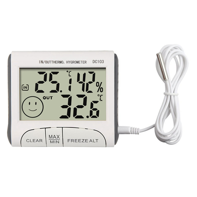 Thiết bị đo nhiệt độ, độ ẩm DC103  - Tặng kèm 3 móc dán tường màu ngẫu nhiên