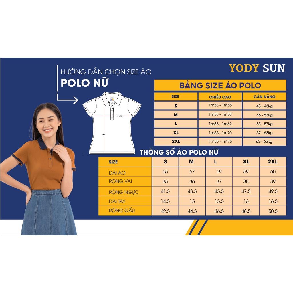 Áo polo nữ YODY vải hàu phối nẹp siêu mát áo phông có cổ thoáng khí APN5000