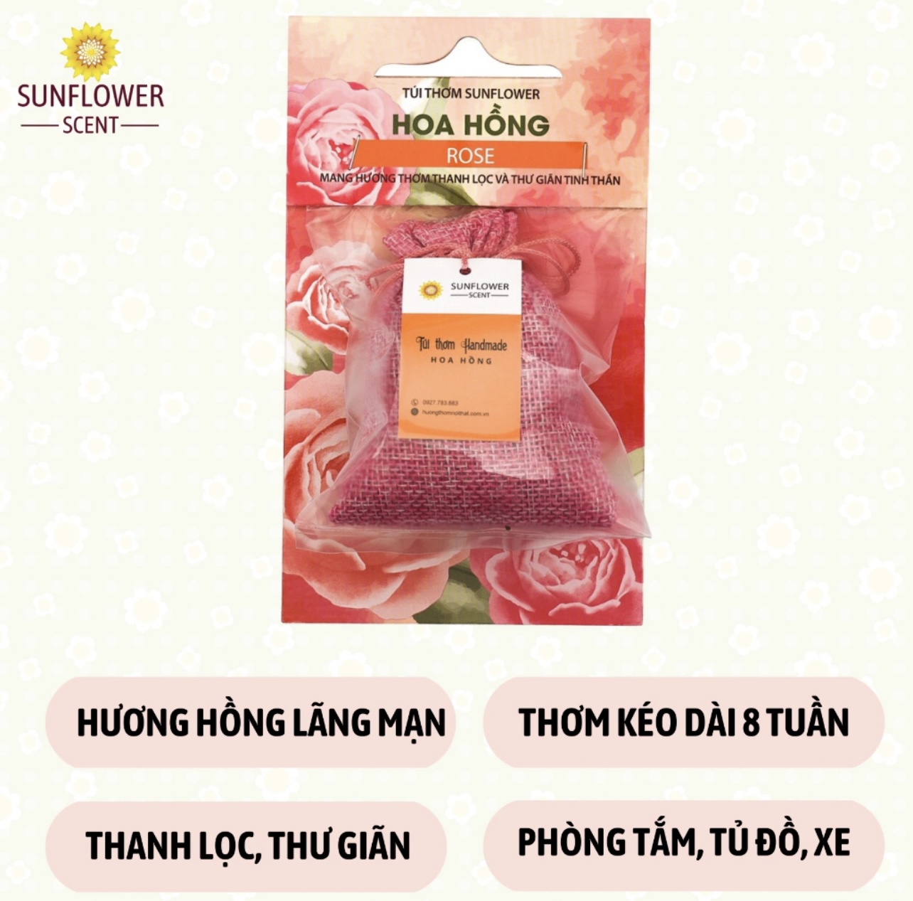 Túi thơm Sunflower Hoa Hồng