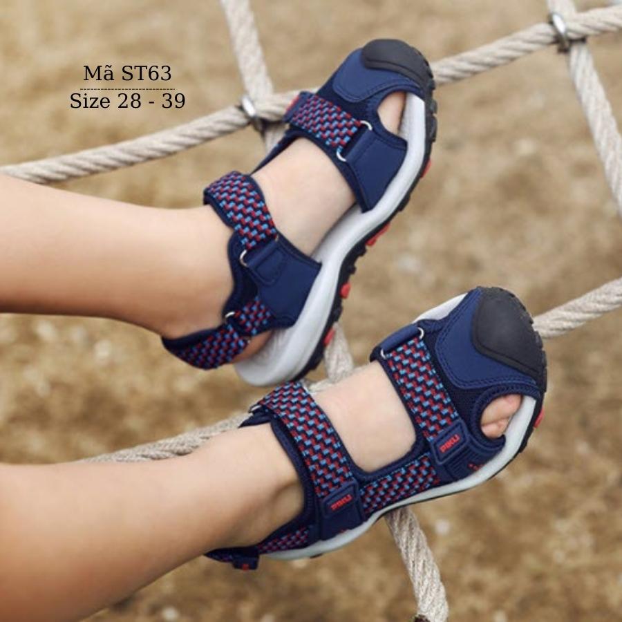 Giày sandal trẻ em nam kiểu dép rọ bít mũi thời trang cho bé trai thể thao mang êm đế siêu nhẹ chống trơn cao cấp 4 - 12 tuổi đi học đi biển LIMIBABY ST63