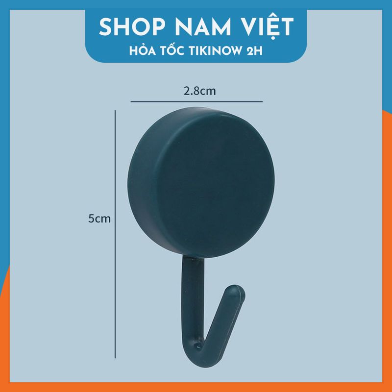 Set 10 Móc Nhựa Tròn Dán Tường Nhiều Màu Sắc Hiện Đại, Móc Treo Đồ Trang Trí Nhà Cửa - Chính Hãng NAVIVU