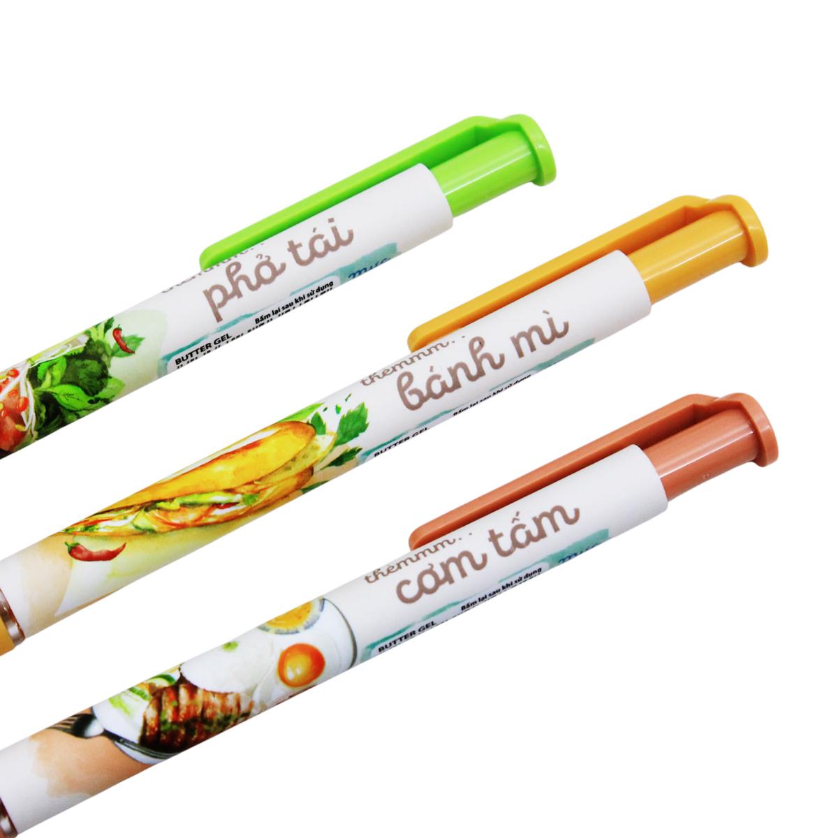 Hộp 20 Bút Gel Buttersmooth B 0.5 mm - Thiên Long GELB-033 - Mực Xanh - Bánh Mì