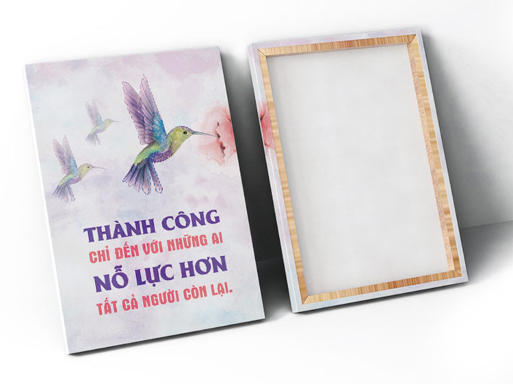 Tranh Canvas &quot;Thành Công Chỉ Đến Với Những Ai Nỗ Lực Hơn Tất Cả Người Còn Lại&quot; W86