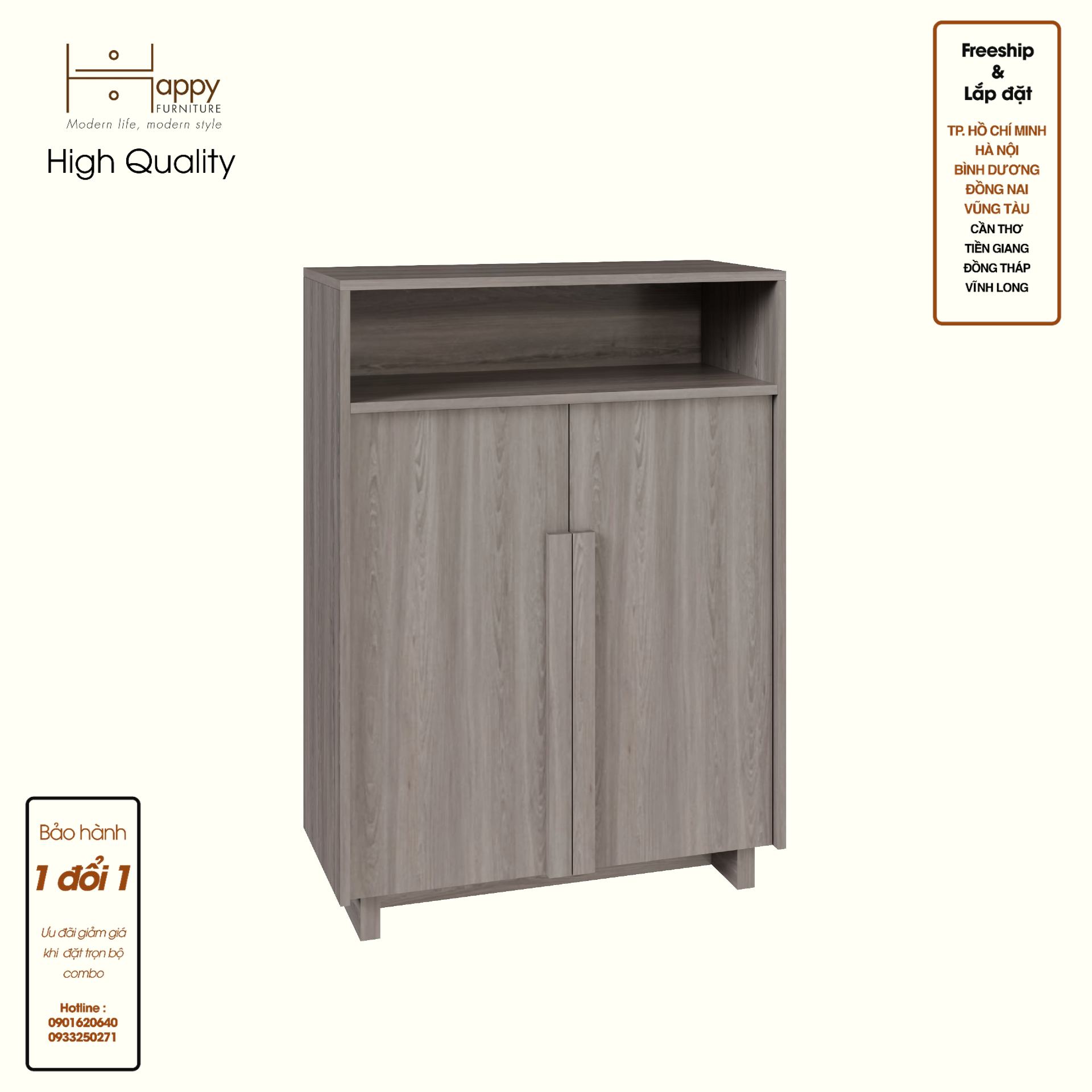 [Happy Home Furniture] MAVIS, Tủ đựng đồ 2 cánh mở, 80cm x 34cm x 110cm ( DxRxC), TCM_159