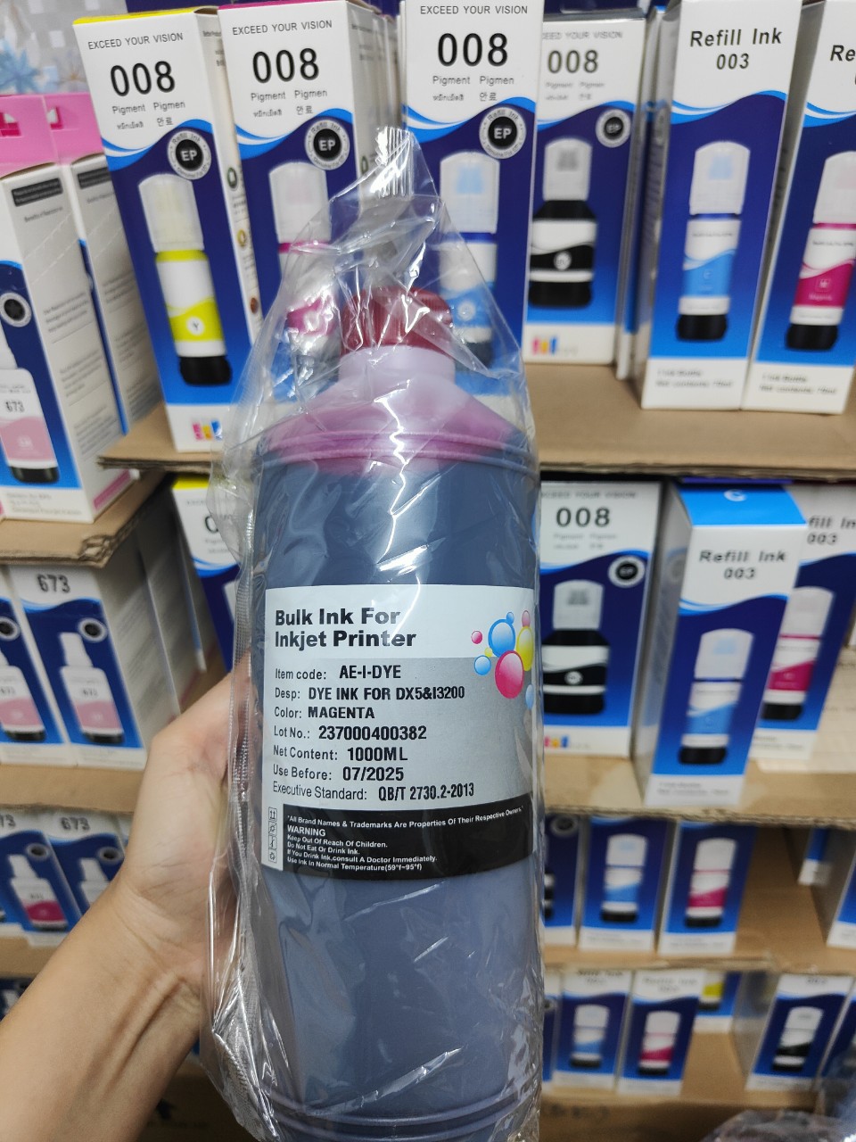 Mực nước Epson Dx5 I3200 loại 1 lít - Tiết kiệm, chất lượng cao-hàng nhập khẩu