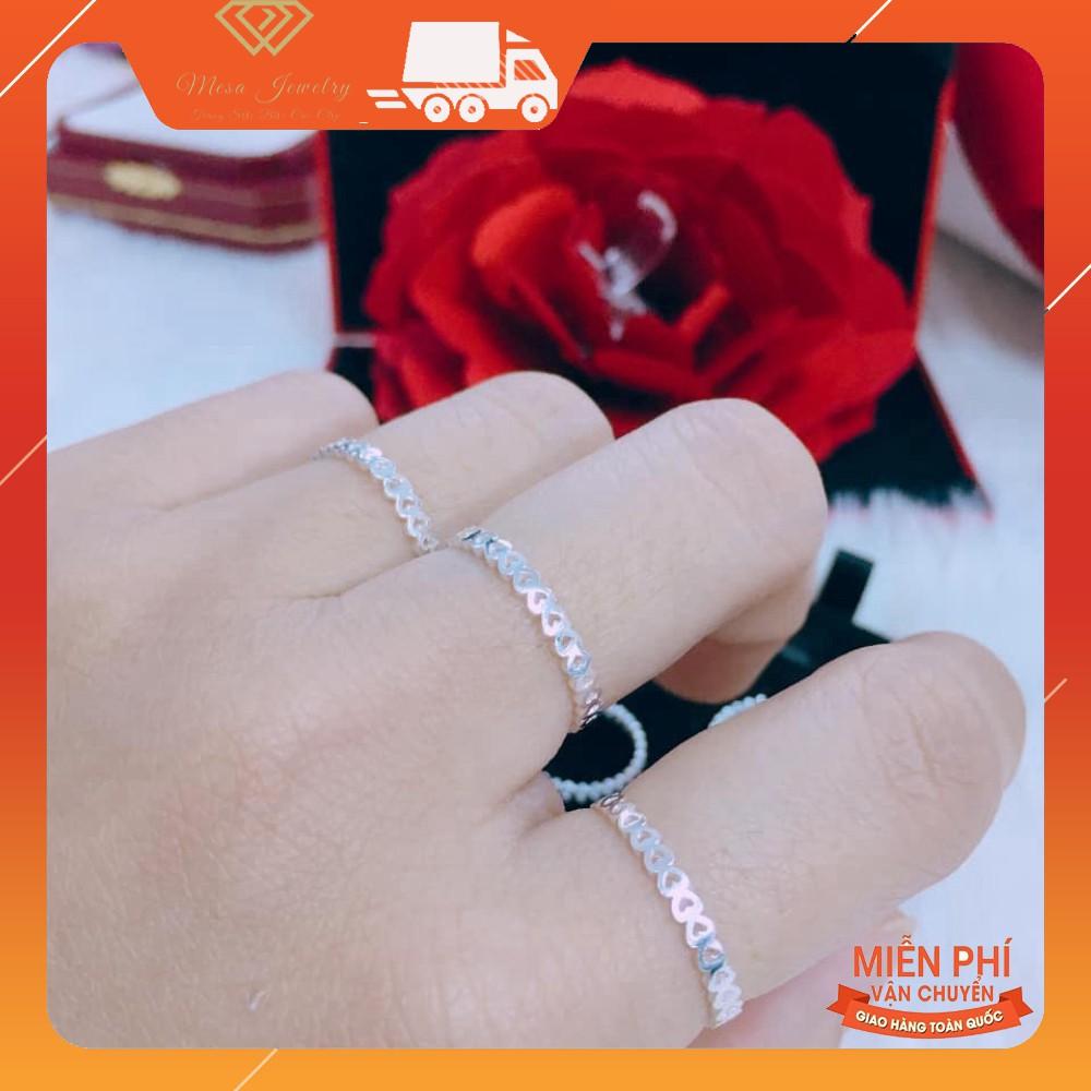 NHẪN TIM HỞ BẠC TA MÃ SP0020536