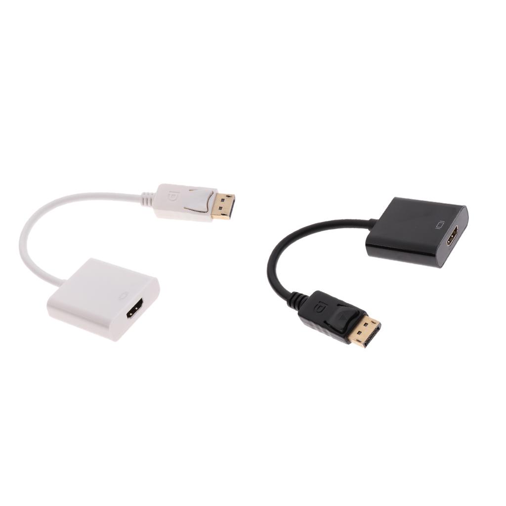 Display Port Male To HDMI Female Video Cable Converter Adapter 1080P For TV