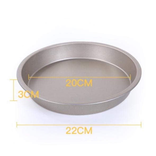 Khuôn Làm Bánh Pizza Chống Dính Cao Cấp Đường Kính 20cm Màu Đen Gold