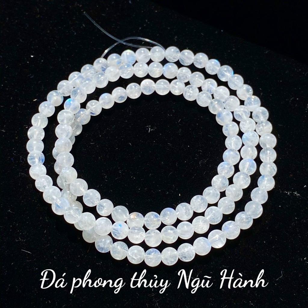 Chuỗi vòng tay Moonstone quấn 3 vòng siêu trong, cực đẹp - hàng thật, bao các loại kiểm định