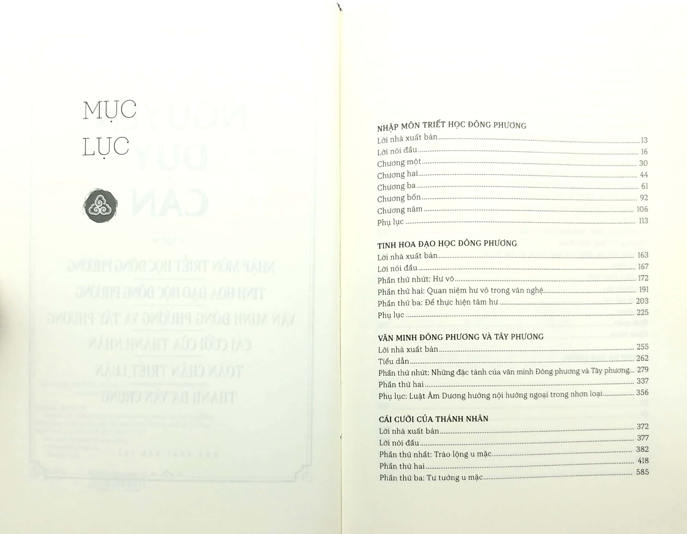 Thu Giang Nguyễn Duy Cần (Nhập Môn Triết Học Đông Phương - Tinh Hoa Đạo Đông Phương - Văn Minh Đông Phương Và Tây Phương - Cái Cười Của Thánh Nhân - Toàn Chân Triết Luận - Thanh Dạ Văn Chung)