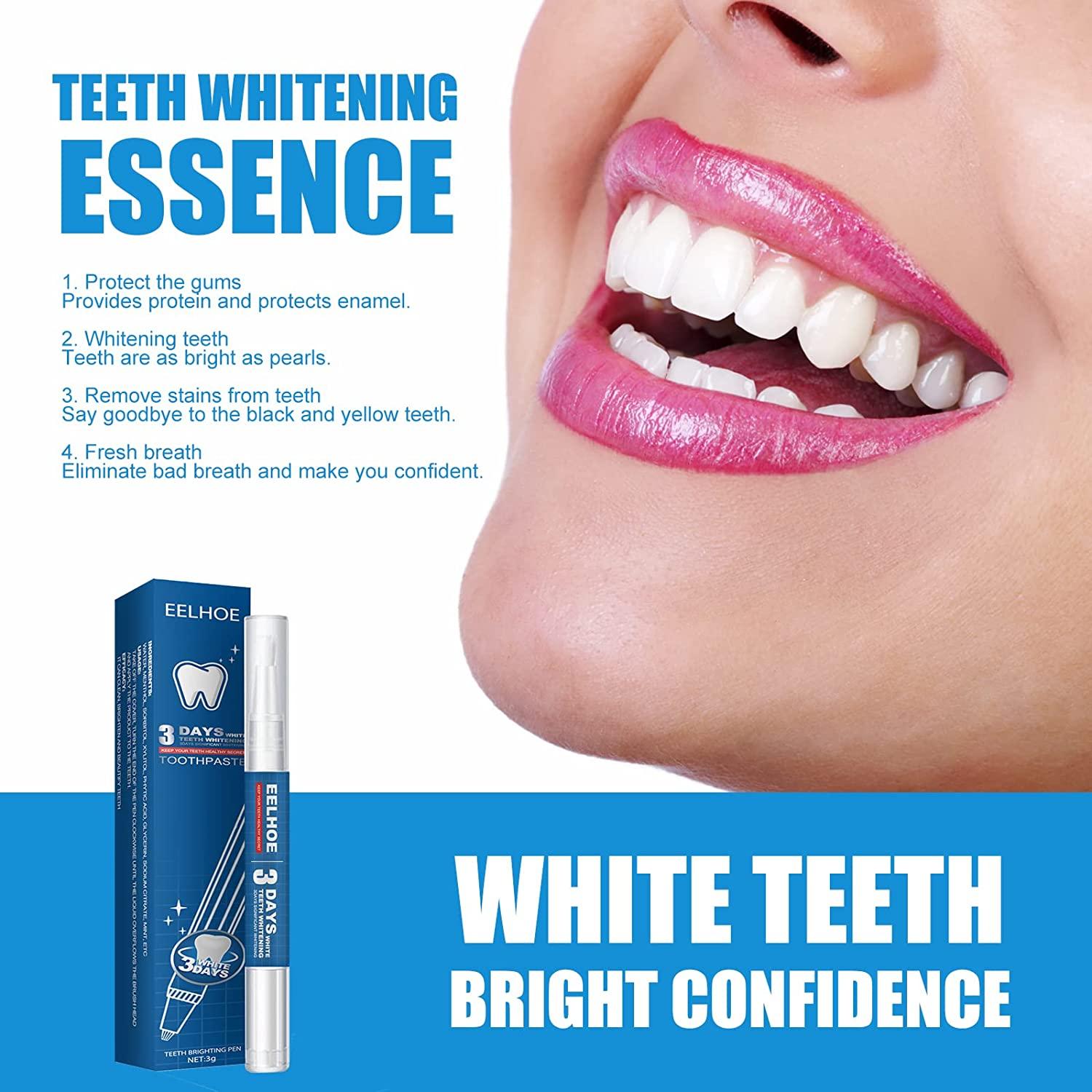 Bút làm trắng răng, gel tẩy trắng, bút răng trắng, gel làm trắng răng, bút làm trắng răng để tẩy trắng và tất nhiên là sáng lên,  vết bẩn hiệu quả (2PCS）