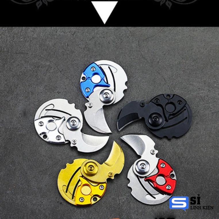Dao Xếp Hình Đồng Tiền Mini Spider Coin Dùng Làm Móc Khóa Nam - màu ngẫu nhiên