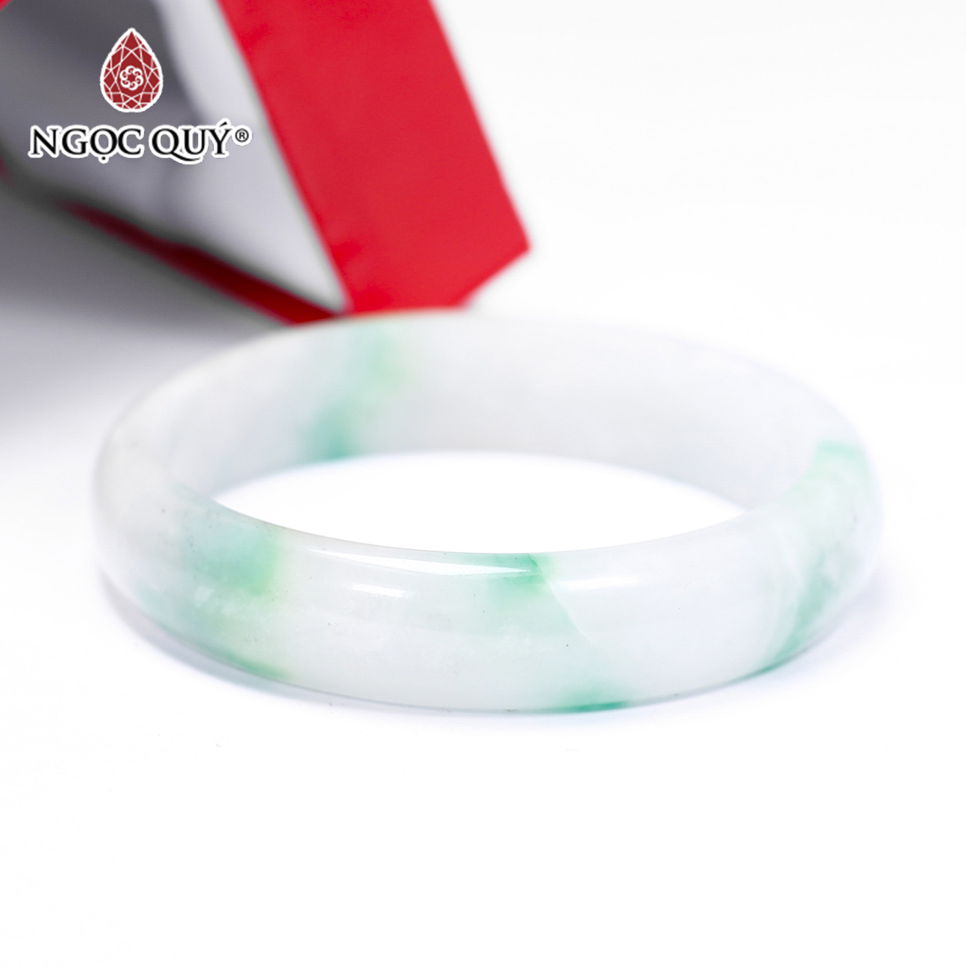 Vòng tay liền khối đá cẩm thạch ni49 mệnh hỏa, mộc - Ngọc Quý Gemstones