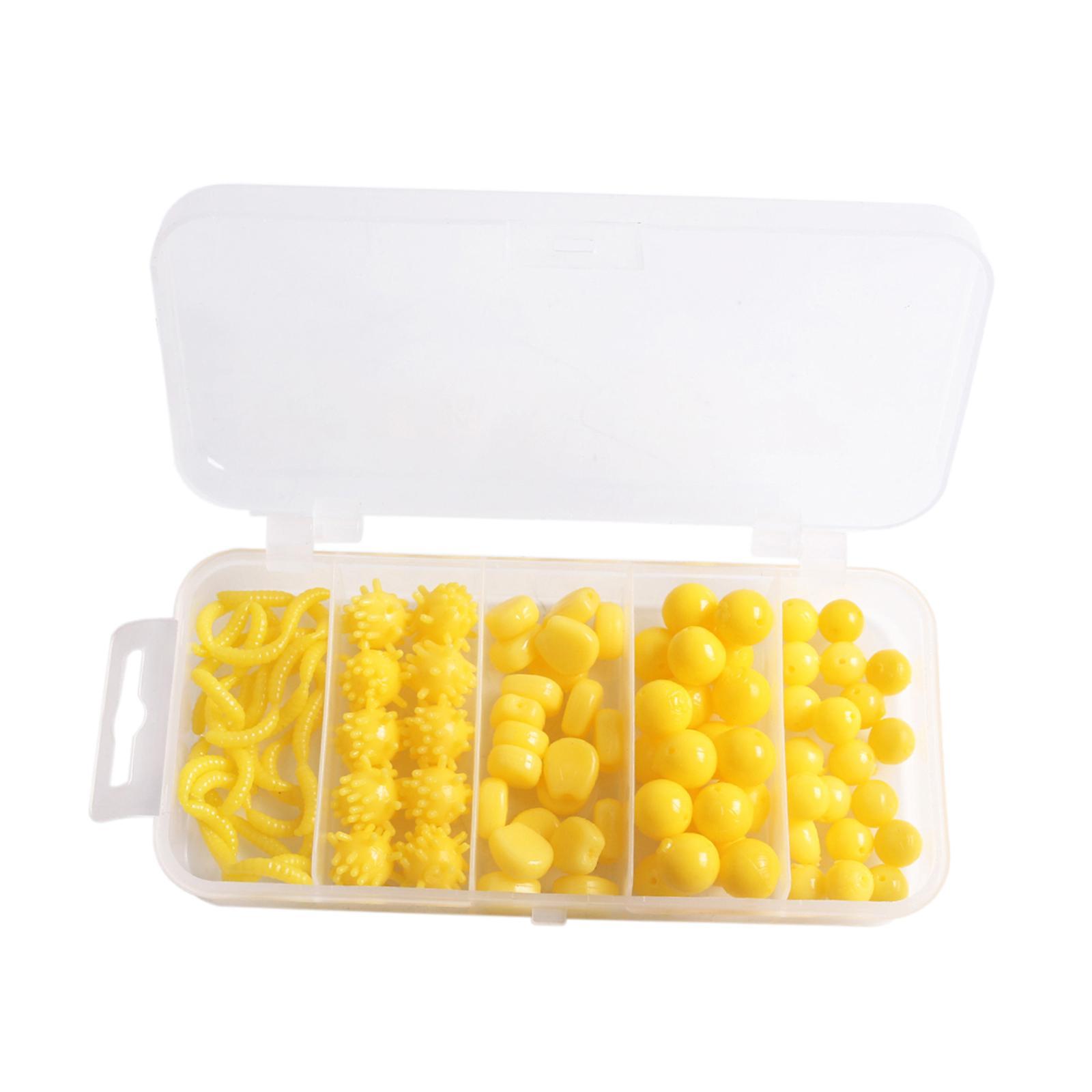 81Pcs Simulation Corn Fishing Baits Fishing Lures Floating Baits Worm Artificial Fishing Tackles Soft Lures Set for Salmon Bass