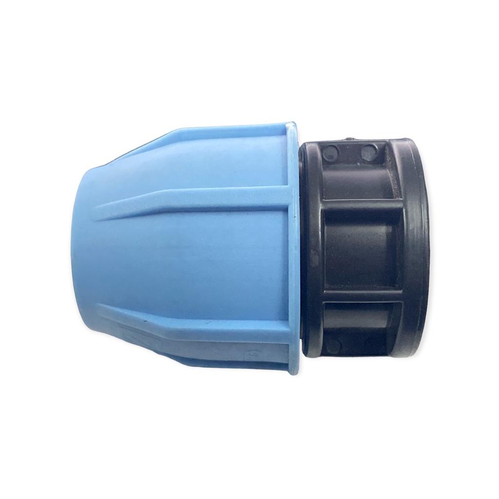 Phụ kiện măng sông ống HDPE 32mm, Không Cần Hàn - Nối ren ngoài 34/32