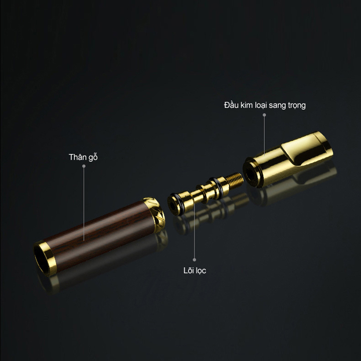 Tẩu lọc thuốc la gỗ đàn hương ZB-220A