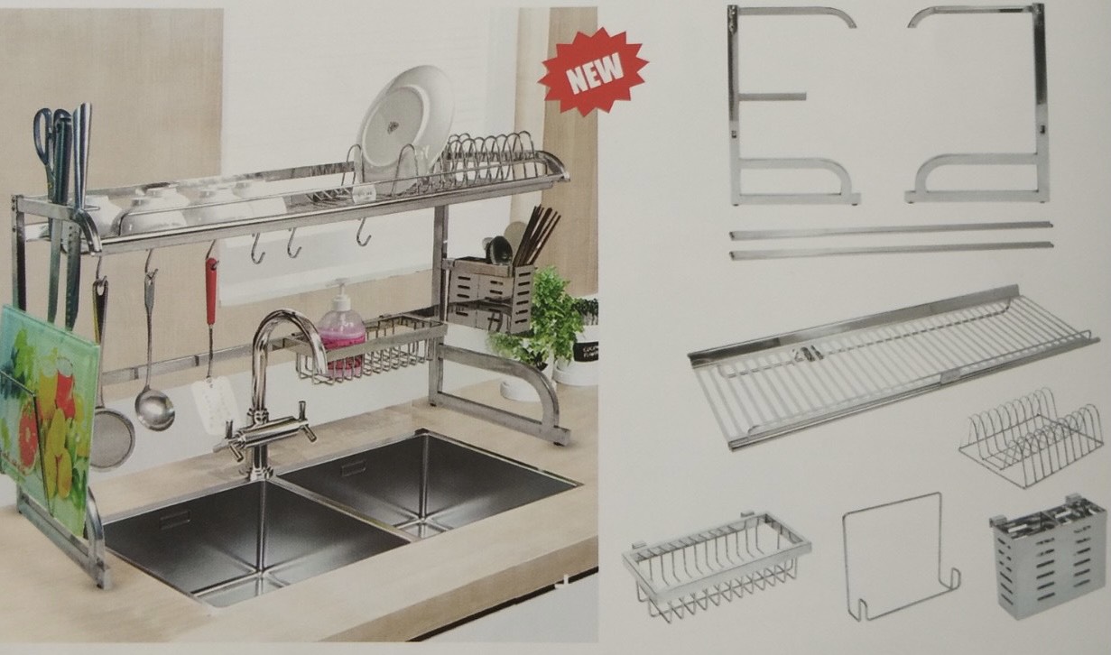 Kệ úp chén bát trên chậu rửa, mặt đá, đa năng tiện dụng hàng cao cấp chính hãng chắc chắn.