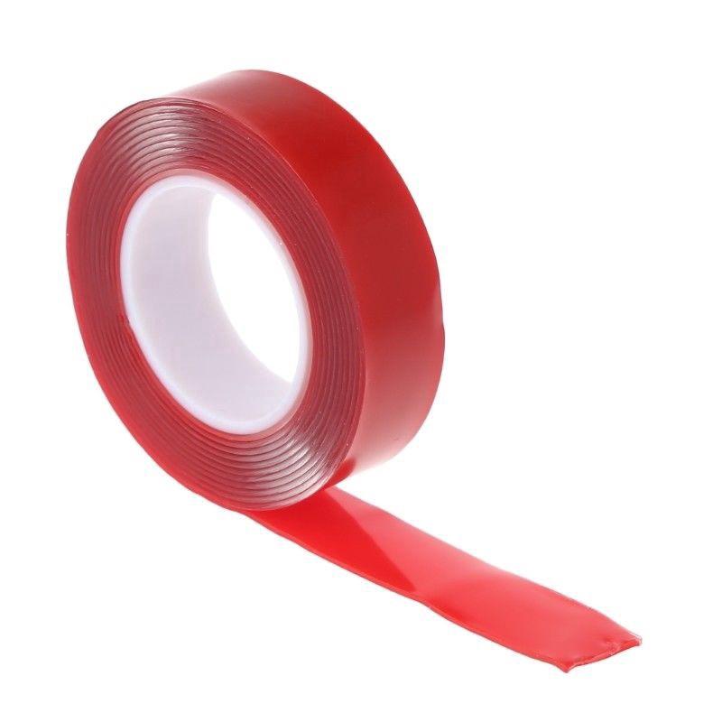 Băng Keo Hai Mặt Màu Đỏ Dài 2m Độ Bền Cao