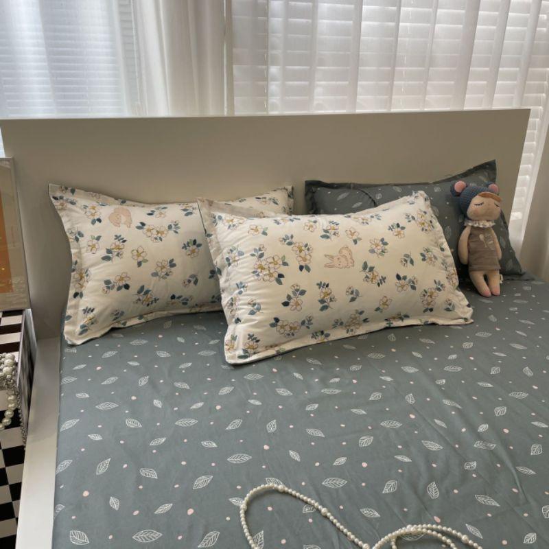 Bộ chăn ga gối cotton poly Hoa Nhí 2022. Chăn ga phong cách Hàn Quốc QUY Bedding