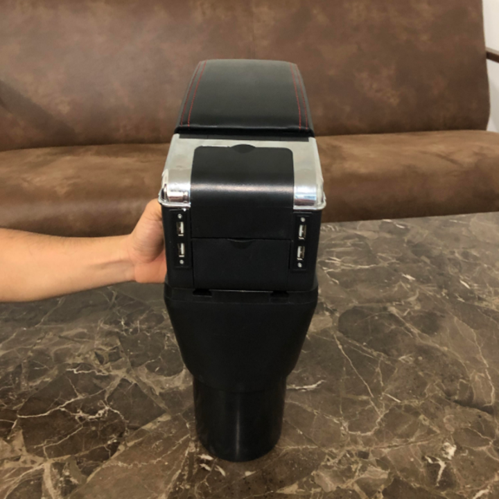 Hộp tỳ tay ô tô cao cấp tích hợp 7 cổng USB Lắp cho các dòng xe Hyundai Accent Hyunda Kona