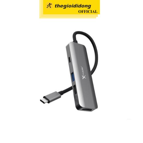 Adapter chuyển đổi Type C 4 in 1 Xmobile DS606H - Hàng Chính Hãng
