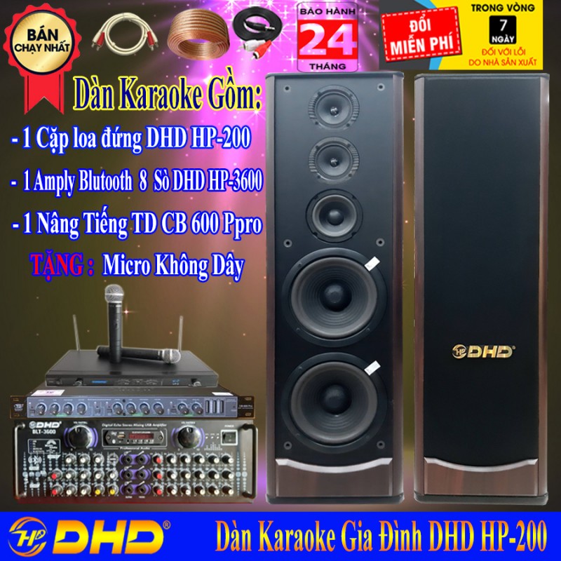 BỘ DÀN KARAOKE GIA ĐÌNH HP-200 GIÁ RẺ (HÀNG CHÍNH HÃNG)