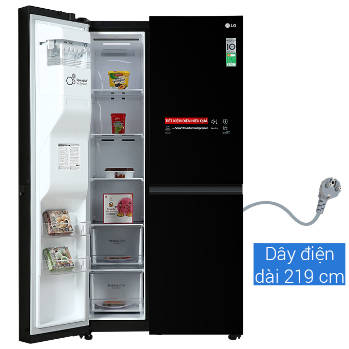 Tủ lạnh SBS LG Inverter 635 lít GR-D257WB - Hàng chính hãng - Giao tại Hà Nội và 1 số tỉnh toàn quốc