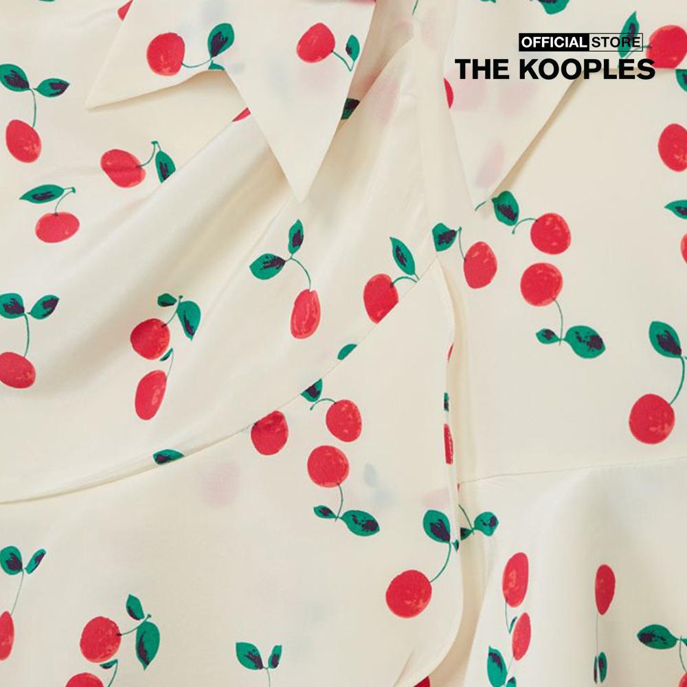 THE KOOPLES - Chân váy mini dáng quấn Cherry Print FJUP20030K