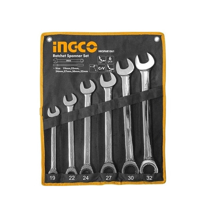 Bộ 6 cờ lê miệng vòng hai chiều Ingco HKSPAR1061