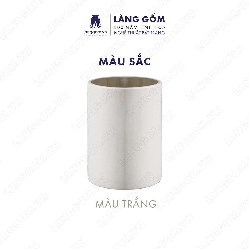 Cốc tách, ly uống nước kiểu không quai chất liệu gốm sứ Bát Tràng cao cấp - Làng Gốm Bát Tràng