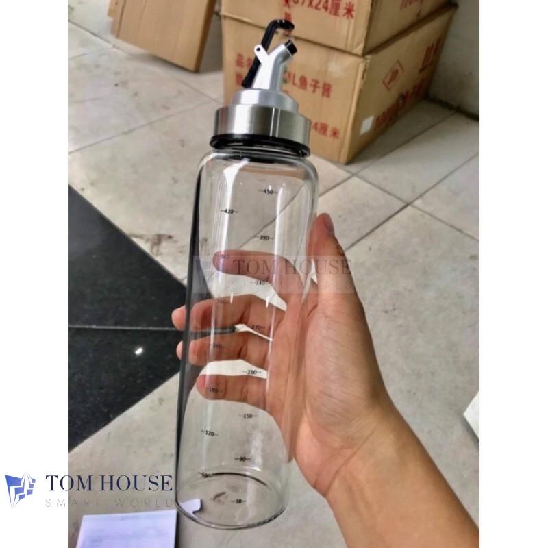 Chai Dầu, Lọ, Bình Đựng Dầu Ăn Gia Vị Thủy Tinh Cao Cấp, Miệng Vòi Nhỏ Giọt 300ML 500ML