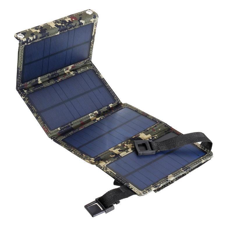 Portable Foldable Solar Panel Charger USB Dual Port Power Bank