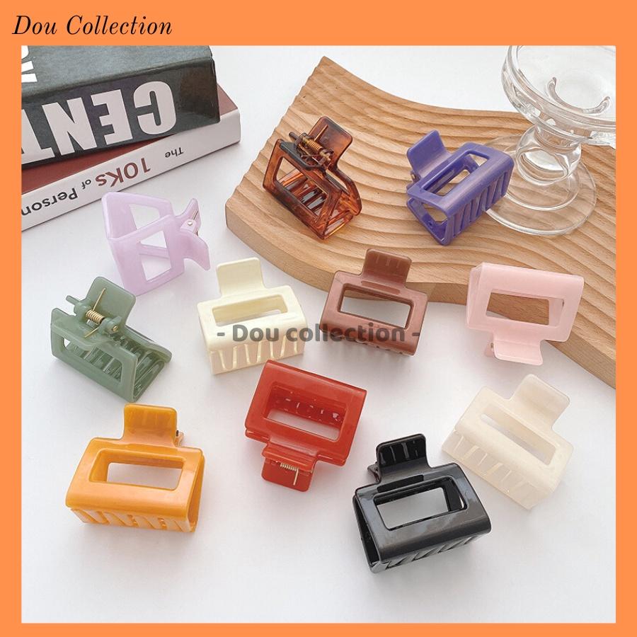 Kẹp Tóc Càng Cua Nữ Đẹp Trơn Hình Vuông Mini Hottrend Phong Cách Hàn Quốc - Mã KT015