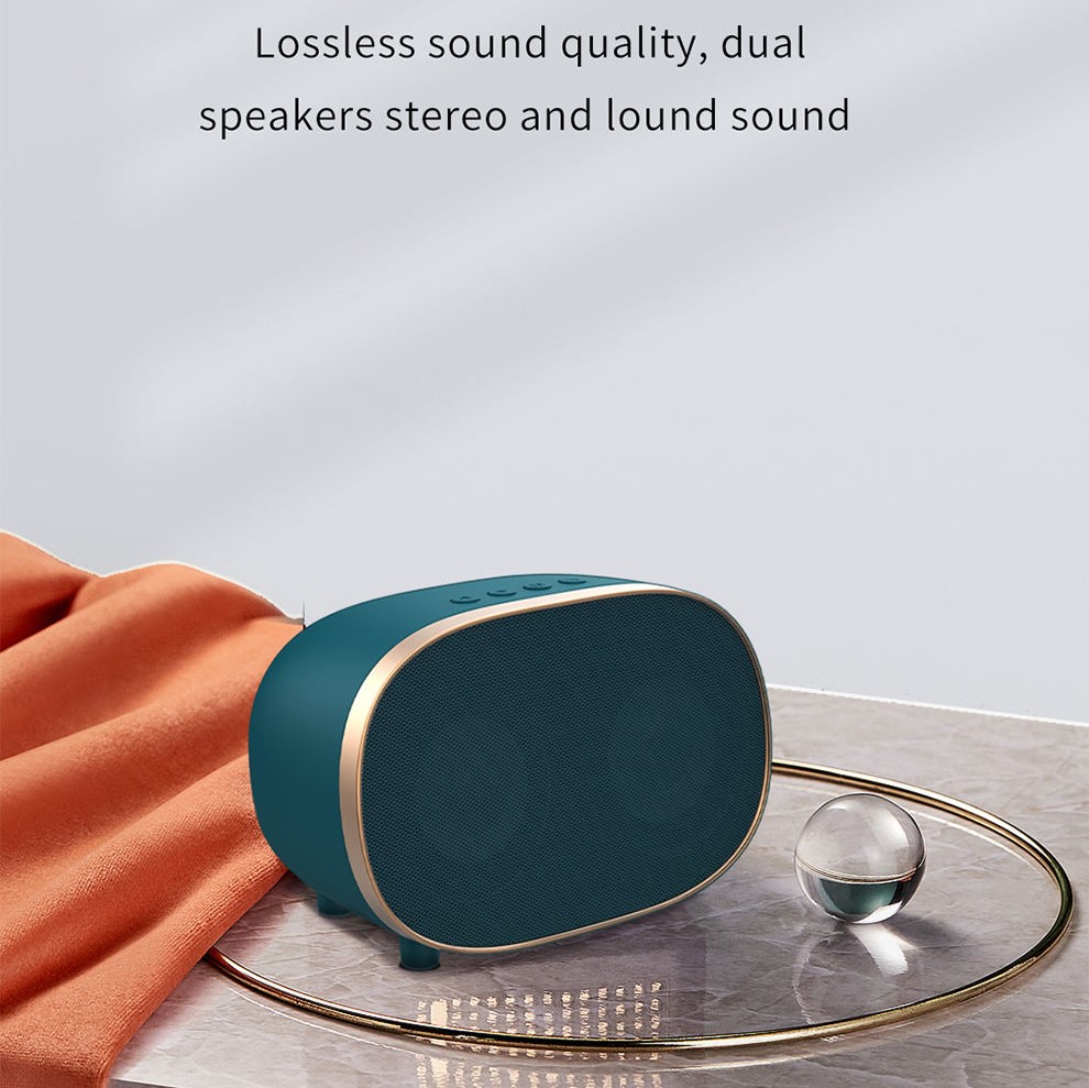 Loa Bluetooth 5.0 Thiết Kế Retro - Âm Thanh HiFi Sống Động - Hỗ Trợ Kết Nối AUX, USB, Bluetooth, TF Card