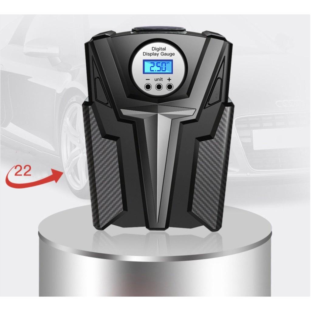 Máy bơm lốp ô tô xe máy 12V CYLINDER Carbon LCD - AsiaMart