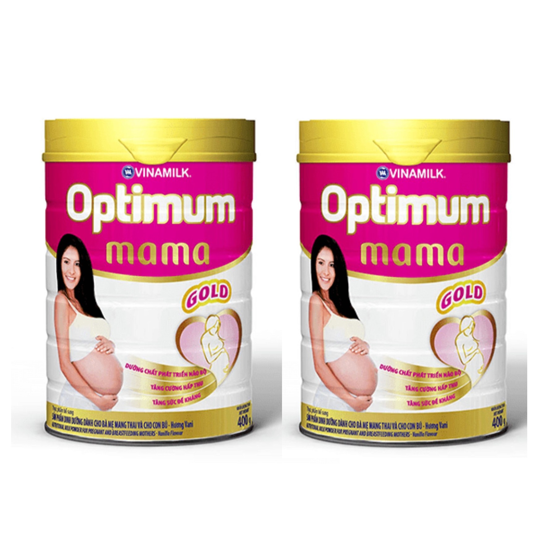 BỘ 2 LON SỮA BỘT VINAMILK OPTIMUM MAMA GOLD- HỘP THIẾC 400G