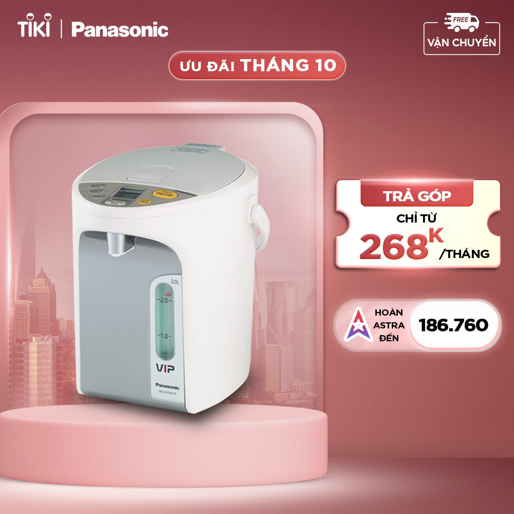 Bình thủy điện Panasonic NC-HU301PZSY 3 lít - Hàng chính hãng