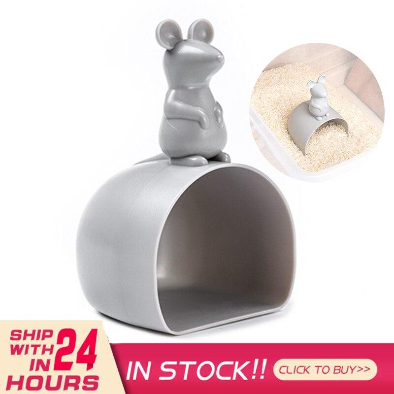 Simple Mouse Shape Rice Graduated Measuring Cup Baking Beaker Liquid Rice Shovel Scoop Measure Container Kitchen Gadgets Tools