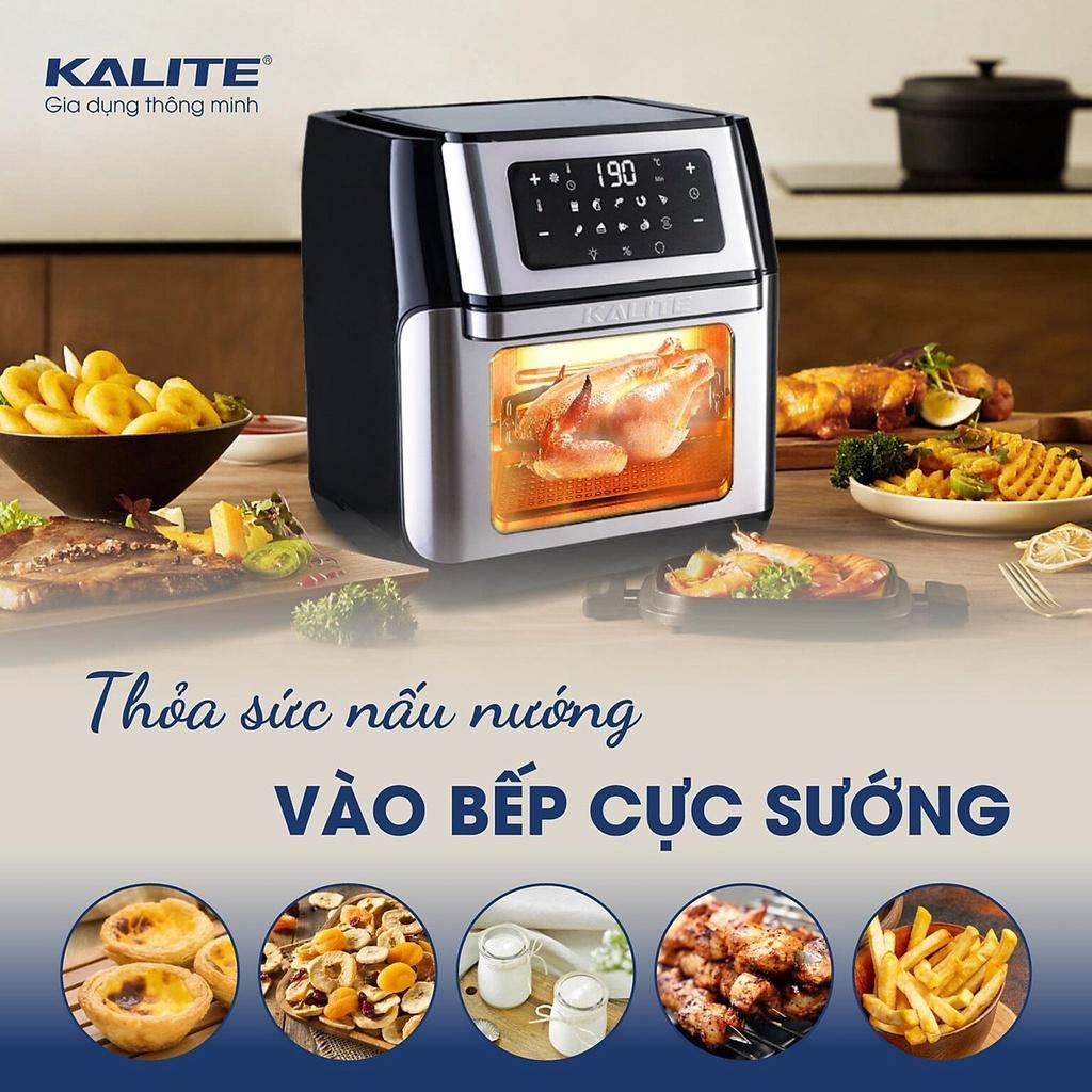 Nồi Chiên Không Dầu Kalite Q10 - Dung Tích 10L Kèm 6 Phụ Kiện Nấu - Hàng Chính Hãng