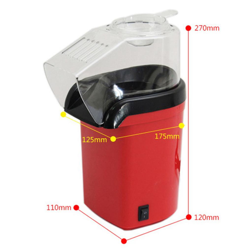 1200W Electric Corn Popcorn Maker Automatic Mini Air Popcorn Making EU Plug