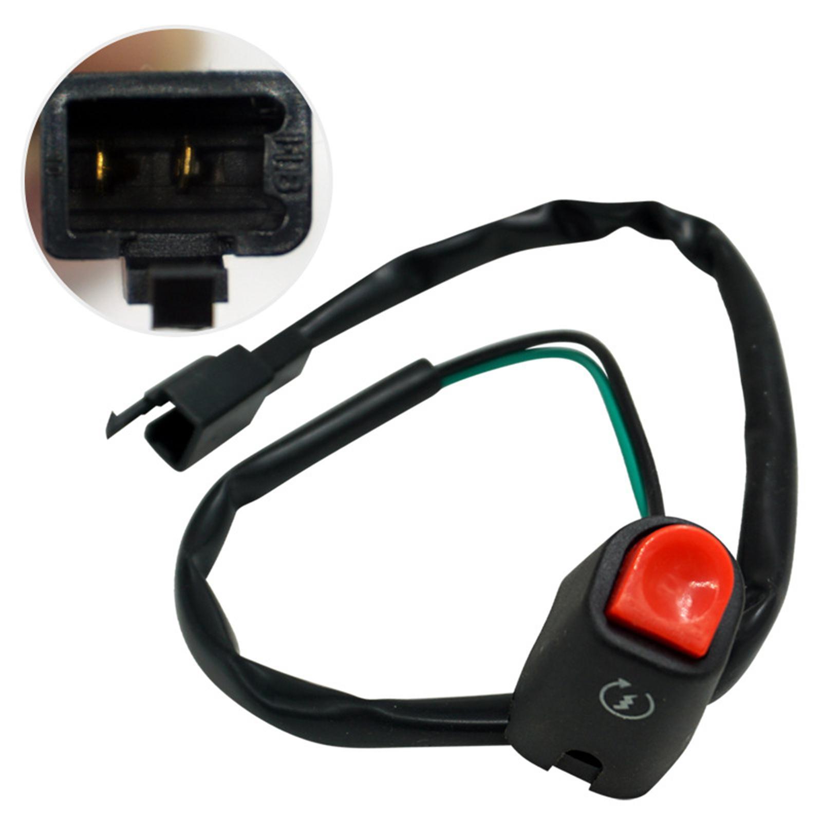 Motorcycle Ignition Switch Self Reset Universal Red Button Plug and Play Simple Installation Good Performance Accessory Professional Compact