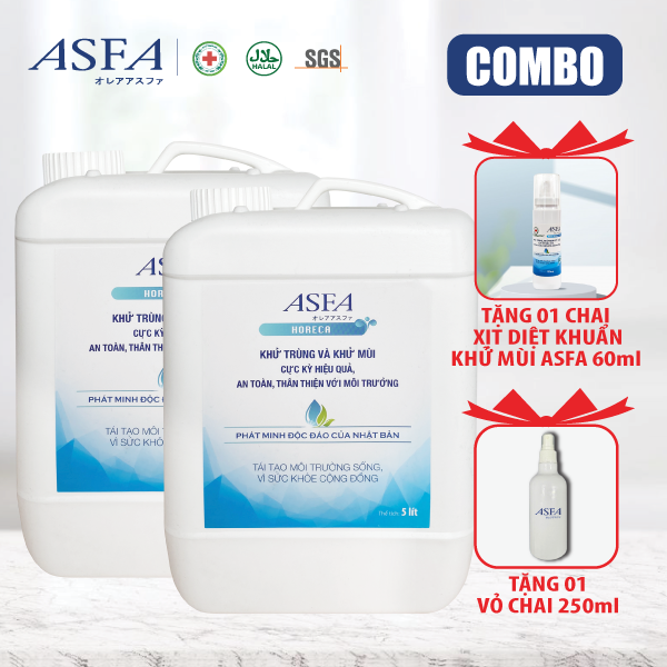 [Combo 2 Can] Nước khử mùi kháng khuẩn ASFA HORECA 5 lít